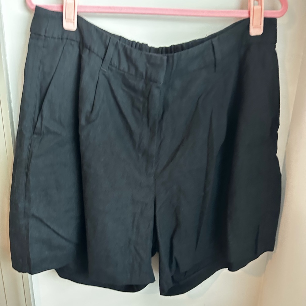 Linen blend shorts